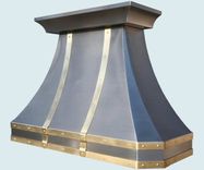 Stainless Range Hood Brass Straps & Rivets 3 small