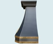 Stainless Range Hood Brass Straps & Rivets 4 small