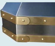 Stainless Range Hood Brass Straps & Rivets 5 small