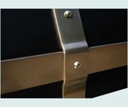 Black Range Hood With Brass Straps & Pot Rail 4 small