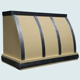 Buttermilk Range Hood With Zinc Straps 1 small