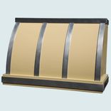 Buttermilk Range Hood With Zinc Straps 2 small