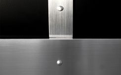 Black Range Hood With Stainless Straps & Rivets 5 small