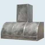 Pewter Range Hood With Pewter Straps 1 small
