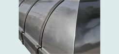 Pewter Range Hood With Steel Straps & Zinc Clavos 4 small