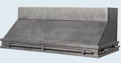 Steel Range Hood With Stack & Square Pot Rails 3 small