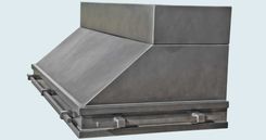 Steel Range Hood With Stack & Square Pot Rails 4 small