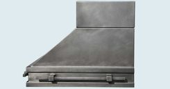 Steel Range Hood With Stack & Square Pot Rails 5 small