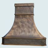 Bronze Range Hood With Hammered Band Insert 2 small