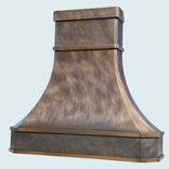 Bronze Range Hood With Hammered Band Insert 3 small