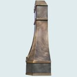 Bronze Range Hood With Hammered Band Insert 4 small