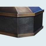 Bronze Range Hood With Hammered Band Insert 5 small