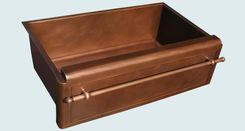 Copper Sink With Towel Bar & Raised Apron 2 small