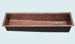 Copper Sink With Sloped Interior & Random Hammering 1 small