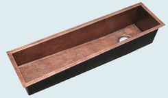 Copper Sink With Sloped Interior & Random Hammering 2 small