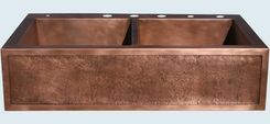 Copper Sink With Hammered Apron Panel 1 small