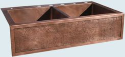 Copper Sink With Hammered Apron Panel 2 small