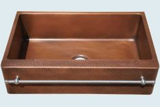 Copper Sink With Stainless Towel Bar 2 small