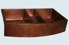 Copper Sink With Curved Apron & Hammering 2 small