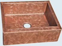 Copper Sink With Apron & Butterfly Finish 1 small