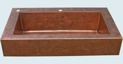 Copper Sink With Apron & Full Hammering 1 small