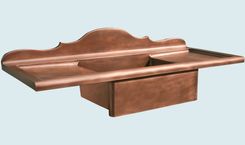 Copper Sink With French Backsplash & Drainboards 2 small
