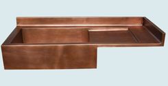 Copper Sink With Drainboard & Backsplash 1 small