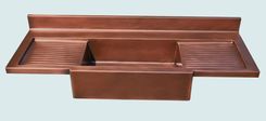 Copper Sink With Apron & 2 Ribbed Drainboards 1 small