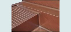 Copper Sink With Apron & 2 Ribbed Drainboards 4 small