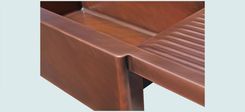 Copper Sink With Apron & 2 Ribbed Drainboards 6 small