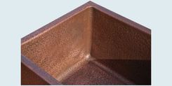 Copper Sink With Woven Apron & Full Hammering 5 small