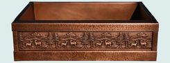 Copper Sink With Embossed Apron & Hammering 1 small