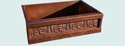 Copper Sink With Embossed Apron & Hammering 3 small