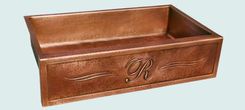 Copper Sink With Planished Repousse "R" Apron 2 small