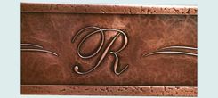 Copper Sink With Planished Repousse "R" Apron 4 small