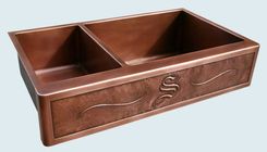 Copper Sink With Planished Repousse "S" Apron 2 small