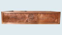 Copper Sink With Planished Repousse "S" Apron 4 small