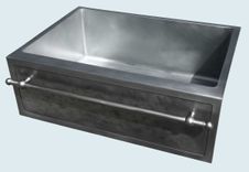 Zinc Sink With Framed Apron & Stainless Towel Bar 3 small