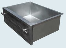 Zinc Sink With Framed Apron & Stainless Towel Bar 4 small