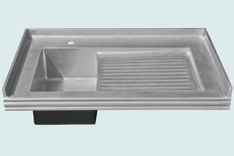 Zinc Sink With Backsplash & Ribbed Drainboard 2 small