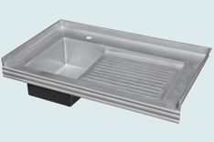 Zinc Sink With Backsplash & Ribbed Drainboard 3 small