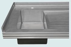 Zinc Sink With Backsplash & Ribbed Drainboard 4 small