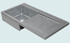 Zinc Sink With Apron & Ribbed Drainboard 6 small