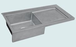 Zinc Sink With Apron & Ribbed Drainboard 1 small