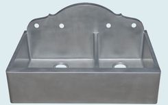 Zinc Sink With French Scroll Backsplash 1 small