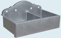 Zinc Sink With French Scroll Backsplash 2 small
