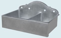 Zinc Sink With French Scroll Backsplash 3 small