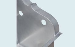 Zinc Sink With French Scroll Backsplash 6 small