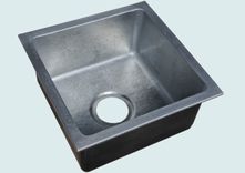 Zinc Sink With Drop-In Rim & Hammering 1 small