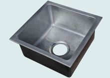 Zinc Sink With Drop-In Rim & Hammering 3 small